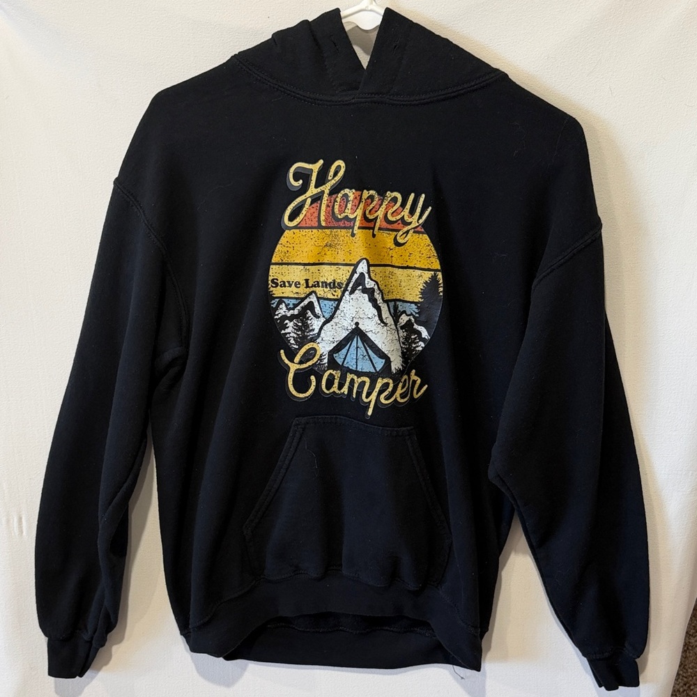 Gildan Black Hoodie with Colorful Graphic
